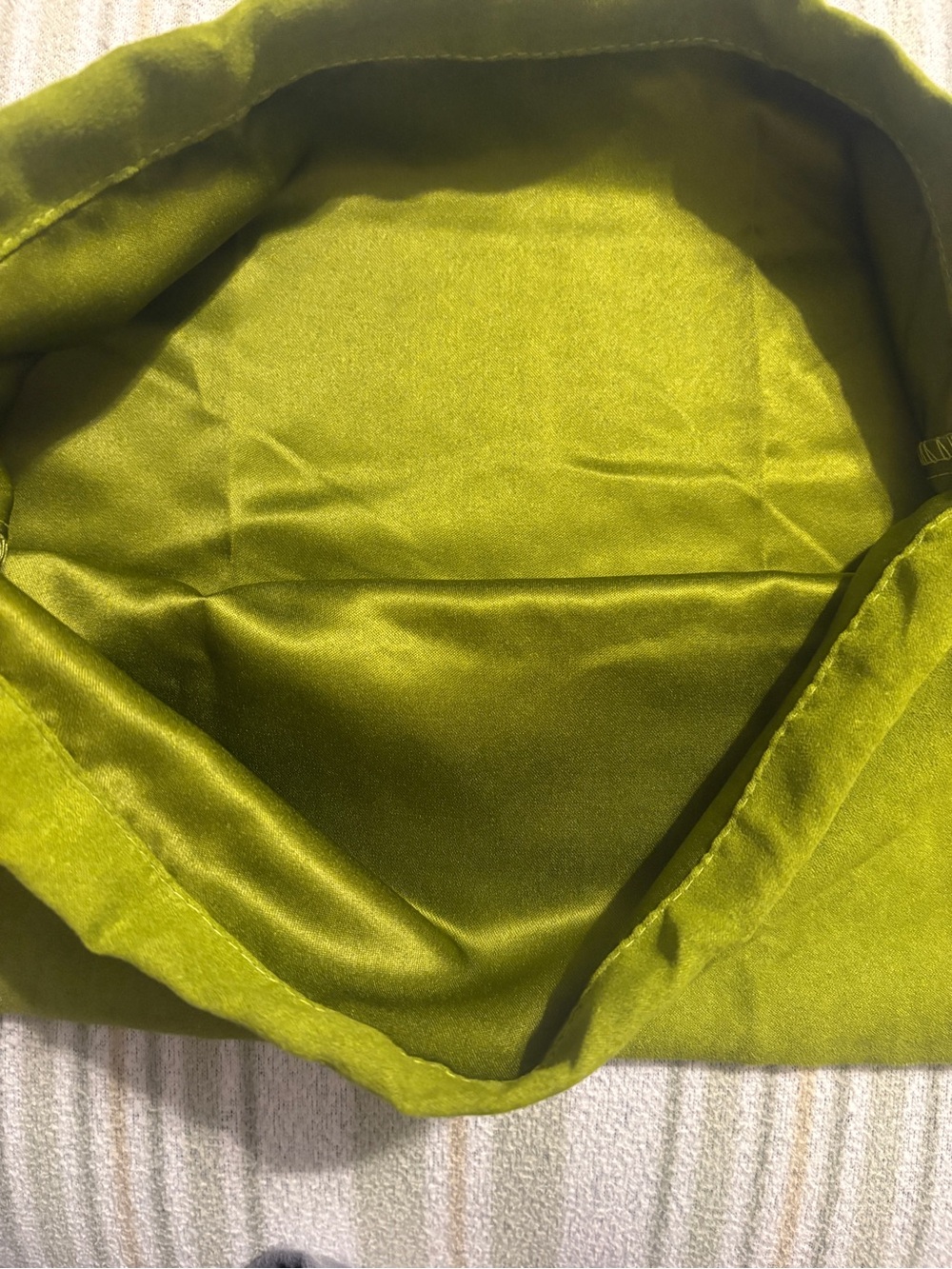 Tory Burch Olive Green Drawstring Logo Dust Pouch - Picture 2 of 4